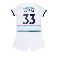 Chelsea Wesley Fofana #33 Fotballklær Bortedraktsett Barn 2022-23 Kortermet (+ korte bukser)